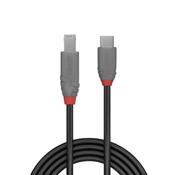 LINDY 0.5m USB 3.2 Type C to B Cable, Anthra Line (36665)