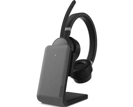 LENOVO o Go - Headset - on-ear - Bluetooth - wireless, wired - active noise cancelling - USB-C - thunder black - Certified for Skype for Business, Certified for Microsoft Teams - for ThinkCentre M75t Gen 2,  (4XD1C99222)