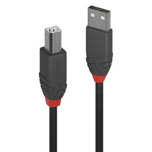 LINDY USB 2.0 Kabel Typ A/B Anthra Line 2m (36673)