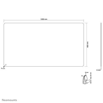 Neomounts by Newstar durable transparent screen 120cm (NS-GLSPROTECT120)