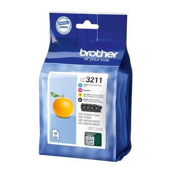BROTHER LC3211 Value Pack - 4-pack - black, yellow, cyan, magenta - original - ink cartridge - for Brother DCP-J572, DCP-J772, DCP-J774, MFC-J890, MFC-J895 (LC3211VAL)