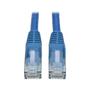 TRIPP LITE TRIPPLITE Cat6 Gigabit Snagless Molded UTP Ethernet Cable RJ45 M/M Blue 1ft. 0.31m