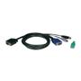 TRIPP LITE 6ft USB / PS2 Cable Kit for KVM Switches B040 / B042 Series KVMs 6' - Kabelsats för tangentbord/video/mus - 1.8 m - formpressad