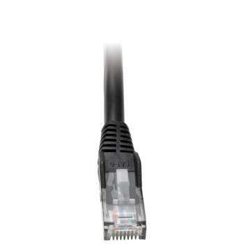 TRIPP LITE TRIPPLITE Cat6 Gigabit Snagless Molded UTP Ethernet Cable RJ45 M/M Black 2ft. 0.61m (N201-002-BK)