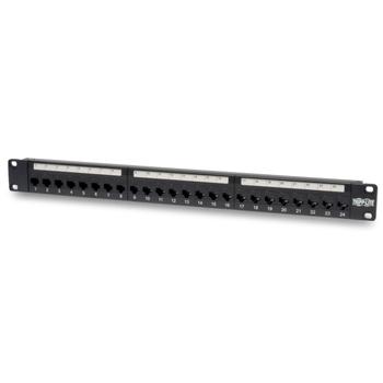 TRIPP LITE TRIPPLITE 24-Port 1U Rack-Mount Cat6/Cat5 Feedthrough Patch Panel RJ45 Ethernet TAA (N254-024)