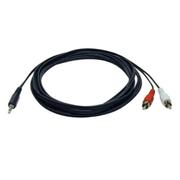 TRIPP LITE TRIPPLITE 3.5mm Mini Stereo to RCA Audio Y Splitter Adapter Cable M/2xM 12ft. 3.7m