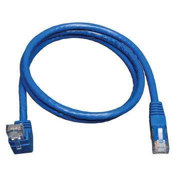 TRIPP LITE TRIPPLITE Up-Angle Cat6 Gigabit Molded UTP Ethernet Cable RJ45 Right-Angle Up M to RJ45 M Blue 10ft. 3.05m (N204-010-BL-UP)