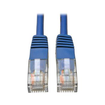 TRIPP LITE TRIPPLITE Cat5e 350mHz Molded UTP Ethernet Cable RJ45m/M PoE Blue 6ft. 1.83m RJ-45M to RJ-45M 1.8m UTP CAT 5e blue (N002-006-BL)