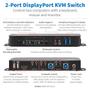 TRIPP LITE DisplayPort USB KVM Switch 2-Port 4K 60Hz HDR DP 1.4 USB Cables - KVM / audio / USB switch - 2 x KVM / audio / USB - 1 local user - desktop (B005-DPUA2-K)