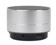 MANHATTAN Metallic Silver Bluetooth Speaker - Up to 5 Hours Playback Time; Splashproof; 10m Range; Aux 3.5mm Connector (165327)
