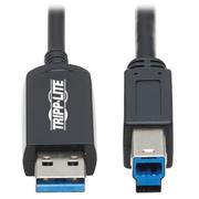 TRIPP LITE TRIPPLITE USB 3.2 Gen 1 Plenum-Rated Fiber Active Optical Cable AOC A/B M/M Black 15m
