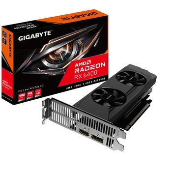 GIGABYTE Radeon RX6400 D6           4GB GDDR6 HDMI DP LP (GV-R64D6-4GL)