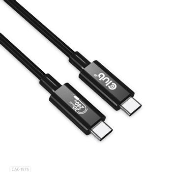 CLUB 3D USB4 GEN2X2 TYPE-C BI-DIRECTIONAL CABLE 4K60HZ DATA 20GBPS PD 240W 48V/5A EPR M/M 2M/6.56FT (CAC-1575)