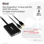 CLUB 3D MINI DISPLAYPORT TO DUAL LINK DVI HDCP OFF VERSION FOR APPLE CINEMA DISPLAYS ACTIVE ADAPTER (CAC-1130-A)