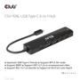 CLUB 3D USB GEN1 TYPE-C 6-IN-1 HUB WITH HDMI 8K30HZ 2XUSB TYPE-A RJ45 AND 2XUSB TYPE-C DATA AND PD CHARGING 100 WATT (CSV-1596)