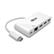 TRIPP LITE TRIPPLITE 3-Port USB-C Hub with LAN Port and Power Delivery USB-C to 3x USB-A Ports and Gbe USB 3.0 White