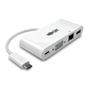 TRIPP LITE TRIPPLITE USB-C Multiport Adapter VGA USB-A Port Gbe and PD Charging White (U444-06N-VGU-C)