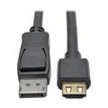 TRIPPLITE DisplayPort 1.2 to HDMI Active Adapter Cable M/M 4K 60 Gripping HDMI Plug HDCP 2.2 3ft. 0.9m