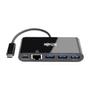 TRIPP LITE TRIPPLITE 3-Port USB-C Hub with LAN Port and Power Delivery USB-C to 3x USB-A Gbe 60W PD Charging USB 3.0 Black (U460-003-3AGB-C)