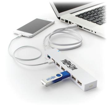 TRIPP LITE TRIPPLITE 7-Port USB 3.0/USB 2.0 Combo Hub USB Charging 2 USB 3.0 & 5 USB 2.0 Ports (U360-007C-2X3)