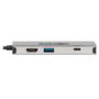 TRIPP LITE TRIPPLITE USB-C Dock 4K HDMI USB 3.2 Gen 1 USB-A Hub GbE Memory Card 100W PD Charging (U442-DOCK5-GY)