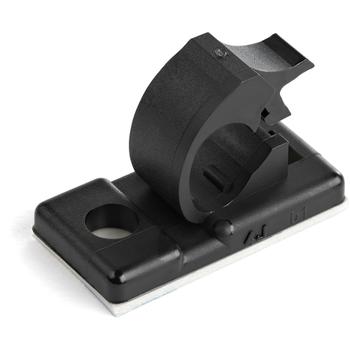 STARTECH StarTech.com 100 Adhesive Cable Management Clips Black, Network/ Ethernet/ Office Desk/ Computer Cord Organizer,  Sticky Cable/ Wire Holders, Nylon Self Adhesive Clamp UL/94V-2 Fire Rated - Nylon 66 Plasti (CBMCC1)