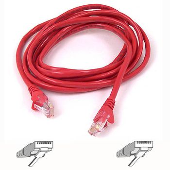 BELKIN SNAGLESS CAT6 PATCH CABLE 4PAIRRJ45M/ M 3MS RED NS (A3L980B03M-REDS)