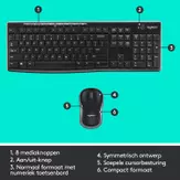 Logitech MK270 Wireless Combo - tastatur- og mussett - Tysk Inn-enhet (920-004511)