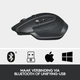 Logitech MX Master 2S - mus - Bluetooth,  2.4 GHz - grafitt (910-005966)
