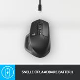 Logitech MX Master 2S - mus - Bluetooth,  2.4 GHz - grafitt (910-005966)