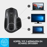 Logitech MX Master 2S - mus - Bluetooth,  2.4 GHz - grafitt (910-005966)