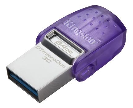 KINGSTON DataTraveler microDuo 3C - USB flash drive - 64 GB - USB 3.2 Gen 1 / USB-C (DTDUO3CG3/64GB)