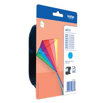BROTHER LC223CBP - Cyan - original - blister - ink cartridge - for Brother DCP-J4120,  J562, MFC-J4420,  J4620, J4625, J480, J5320, J5625, J5720, J680, J880 (LC223CBP)
