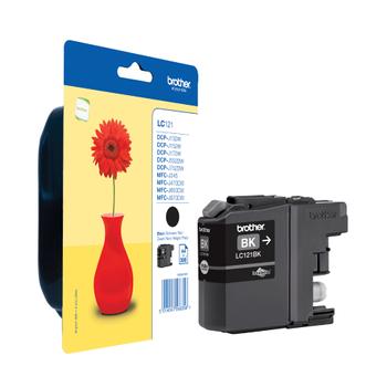 BROTHER LC121BK - Black - original - blister - ink cartridge - for Brother DCP-J100, J105, J132, J152, J552, J752, MFC-J245, J470, J650, J870 (LC121BKBP)