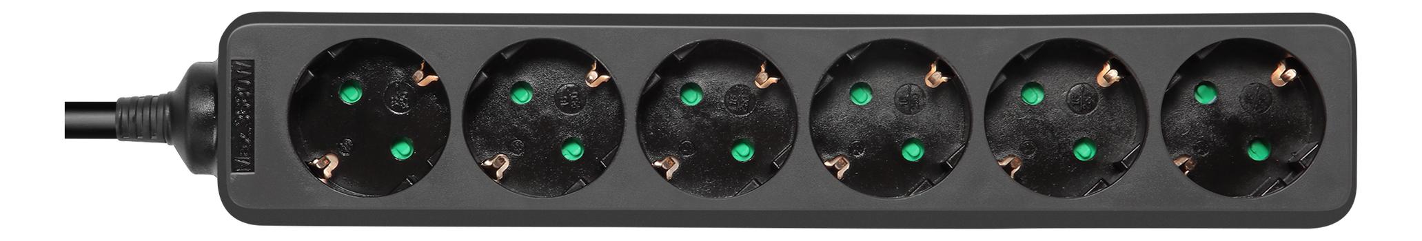 DELTACO outlet 6xCEE 7/3 1xCEE 7/7 10m black (GT-0623)