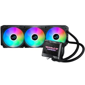 ASUS ROG Ryujin II 360 all-in-one liquid CPU cooler with 3.5inch LCD embedded pump fan and 3xROG 120mm ARGB radiator fans (90RC00B1-M0UAY0)