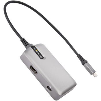 STARTECH StarTech.com USB C to 4K 60Hz HDMI 2.0 Power Delivery Pass Through 3 Port 10Gbps USB Hub Mini Dock (DKT31CHPD3)