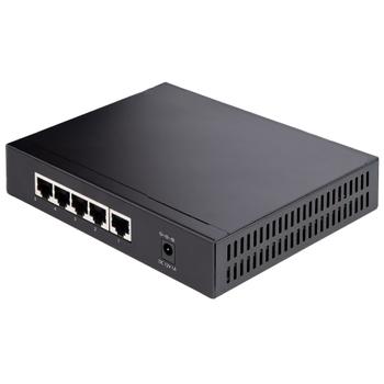 STARTECH StarTech.com Unmanaged 2.5G Switch, 5 Port Gigabit Switch, 2.5GBASE-T Unmanaged Ethernet Switch, Ethernet Splitter, Din Rail or Wall Mount, Multi-Gigabit,  All-Metal,  Auto-MDIX,  9K Jumbo - 2.5 Gb Netwo (DS52000)