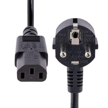 StarTech 3m (10ft) Computer Power Cord, 18AWG, EU Schuko to C13 Power Cord, 10A 250V, Black Replacement AC Cord, TV/ Monitor Power Cable, Schuko CEE 7/7 to IEC 60320 C13 Power Cord - PC Power Supply Cable (713E (713E-3M-POWER-CORD)
