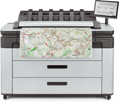 HP DesignJet XL 3600dr - 36" multifunctionele printer - kleur - inktjet - 914 x 8000 mm, 610 x 15000 mm (origineel) - 914 x 1219 mm, Rol (91,4 cm x 200 m) (doorsnede) - maximaal 0.33 min/ pagina (printend (6KD25A#B19)