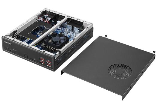 SHUTTLE Slim PC DH32U, Pent.7505, 4xHDMI 2.0 2xLAN, 2xCOM,  incl.VESA (DH32U)