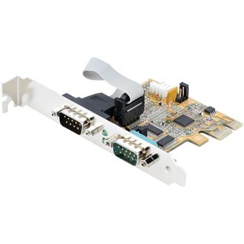 STARTECH PCIE DUAL SERIAL PORT CARD - 16C1050 UART 5V/12V STATUS LIGHT CTLR (21050-PC-SERIAL-CARD)