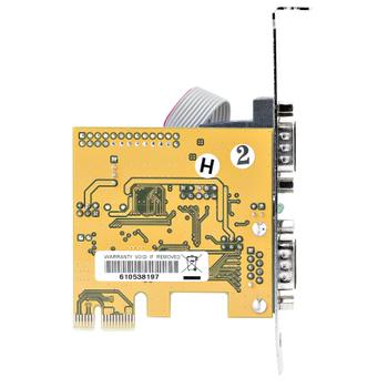 STARTECH PCIE DUAL SERIAL PORT CARD - 16C1050 UART 5V/12V STATUS LIGHT CTLR (21050-PC-SERIAL-CARD)