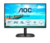 AOC 24B2XD - LED monitor - 24" (23.8" viewable) - 1920 x 1080 Full HD (1080p) @ 75 Hz - IPS - 250 cd/m² - 1000:1 - 4 ms - DVI, VGA - black