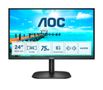 AOC C 24B2XDAM - B2 Series - LED monitor - 24" (23.8" viewable) - 1920 x 1080 Full HD (1080p) @ 75 Hz - VA - 250 cd/m² - 3000:1 - 4 ms - HDMI, DVI, VGA - speakers - black (24B2XDAM)