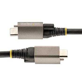 STARTECH StarTech.com 20in 50cm Top Screw Locking USB C Cable 10Gbps, USB 3.1/3.2 Gen 2 Type-C Cable, 100W (5A) Power Delivery Charging, DP Alt Mode, Single Screw Lock, USB-C to C Cord - Thunderbolt 3 Compatib (USB31CCTLKV50CM)