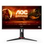 AOC Gaming Q27G2S - G2 Series - LED monitor - gaming - 27" - 2560 x 1440 QHD @ 165 Hz - IPS - 350 cd/m² - 1000:1 - 1 ms - 2xHDMI, DisplayPort - matte black front, matte black/red back side