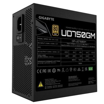 GIGABYTE UD750GM Strømforsyning (PSU) - 750 Watt - 120 mm - 80 Plus Gold sertifisert (GP-UD750GM)