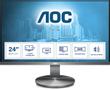 AOC I2490VXQ - LED monitor - 23.8" - 1920 x 1080 Full HD (1080p) @ 60 Hz - IPS - 1000:1 - 4 ms - HDMI, VGA, DisplayPort - speakers (I2490VXQ/BT)