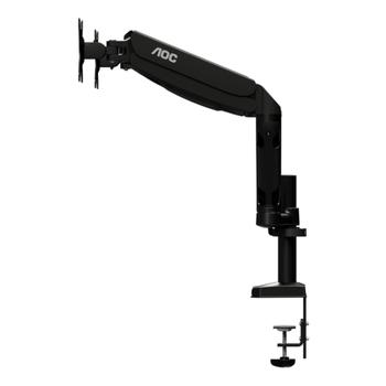AOC Dual monitor arm clamped to desks holds two displays up to 27in size. 360 deg pivot range wide tilt range 230 mm height range delivers huge flexibility IN (AD110D0)